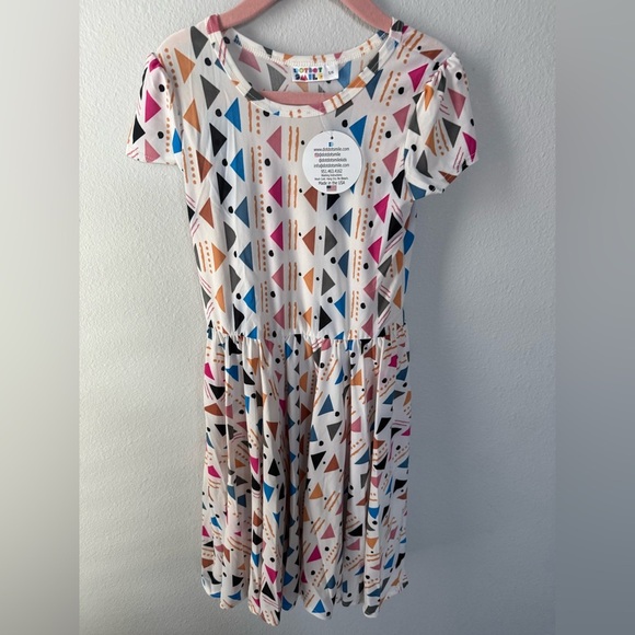 Dot Dot Smile Pink and Blue Buttoned Sundress - Picture 1 of 2